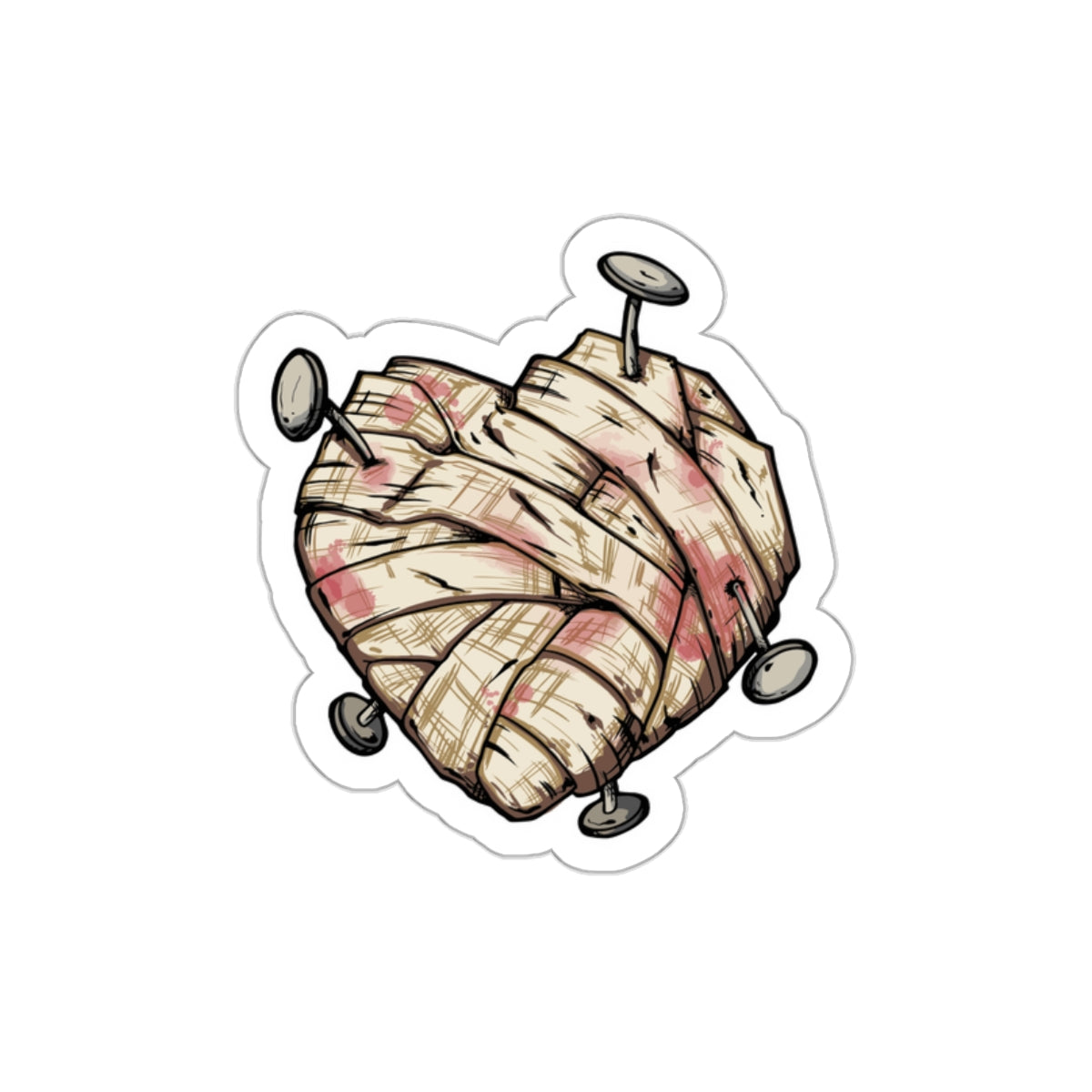 Voodoo Heart Die-Cut Sticker