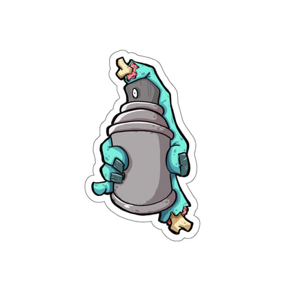 Spray Can Zombie Die cut Sticker