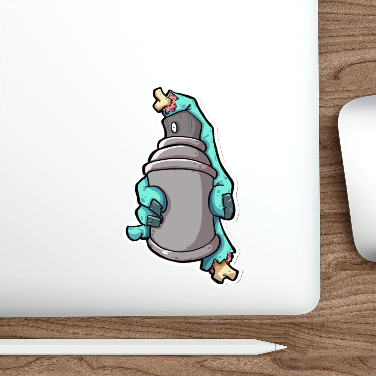 Spray Can Zombie Die cut Sticker