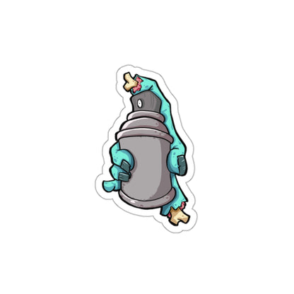 Spray Can Zombie Die cut Sticker