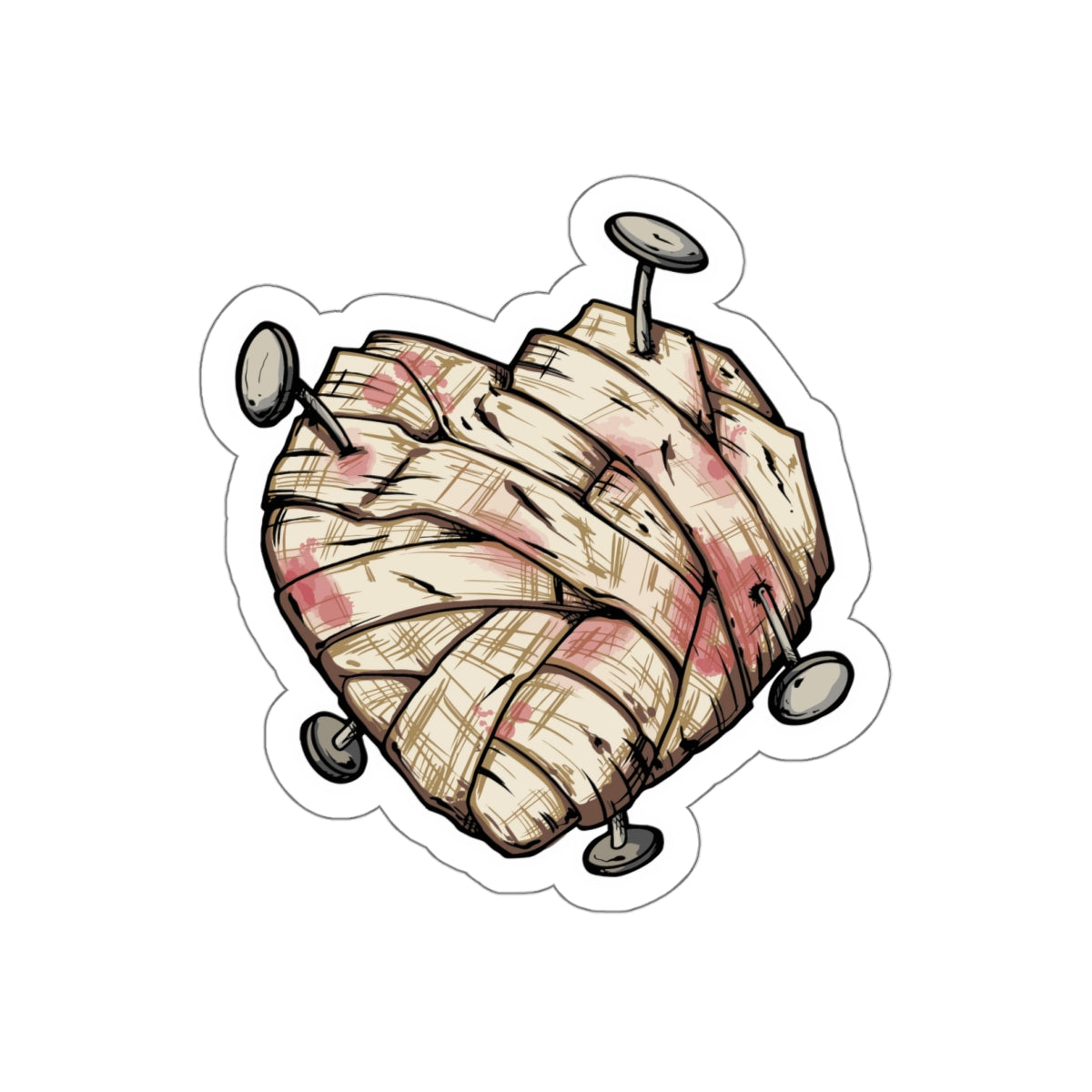Voodoo Heart Die-Cut Sticker