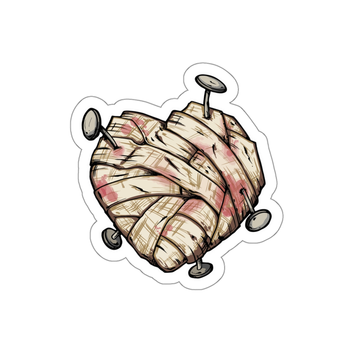 Voodoo Heart Die-Cut Sticker