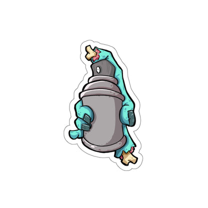 Spray Can Zombie Die cut Sticker