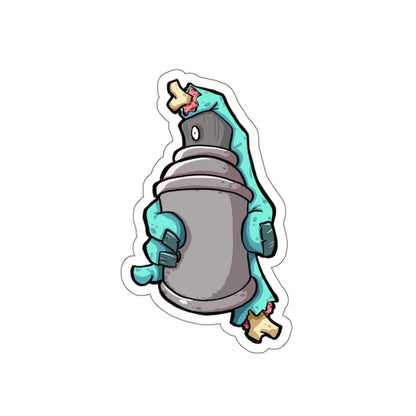 Spray Can Zombie Die cut Sticker