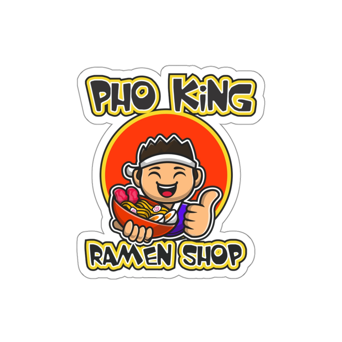Pho King Ramen Shop Die-Cut Sticker
