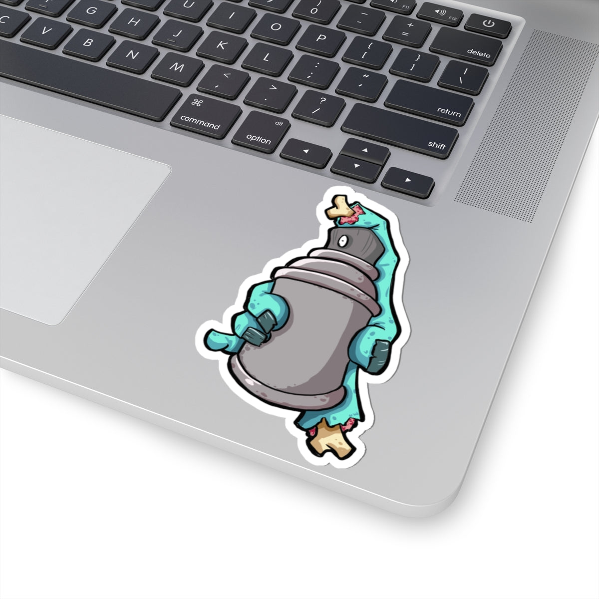 Zombie Graffiti hand die cut sticker