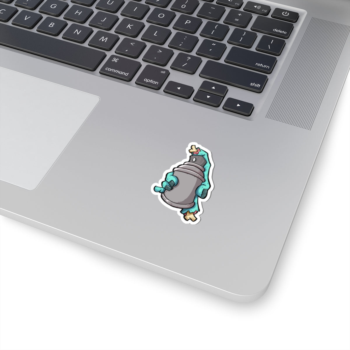 Zombie Graffiti hand die cut sticker