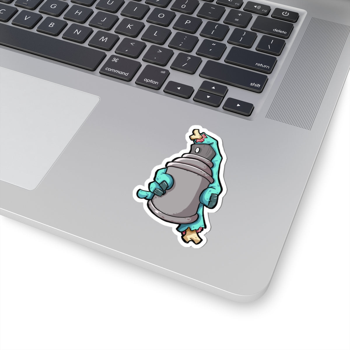 Zombie Graffiti hand die cut sticker