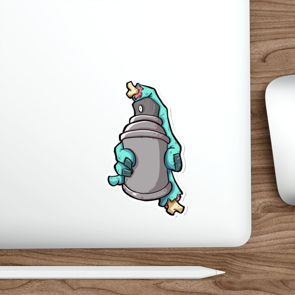 Spray Can Zombie Die cut Sticker