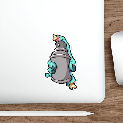 Spray Can Zombie Die cut Sticker