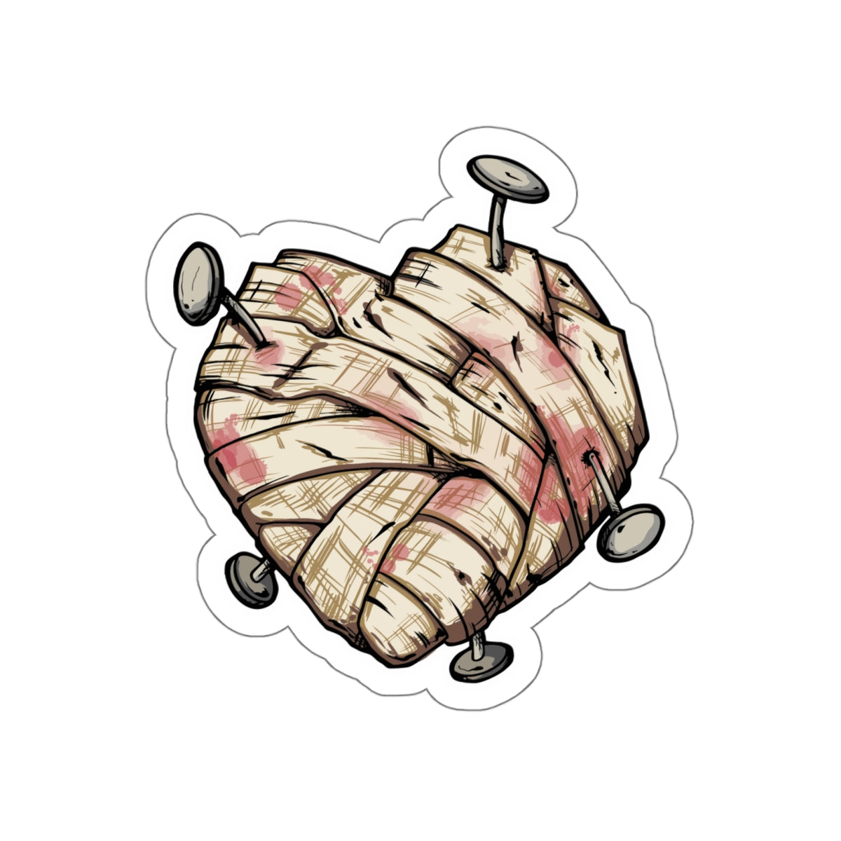 Voodoo Heart Die-Cut Sticker