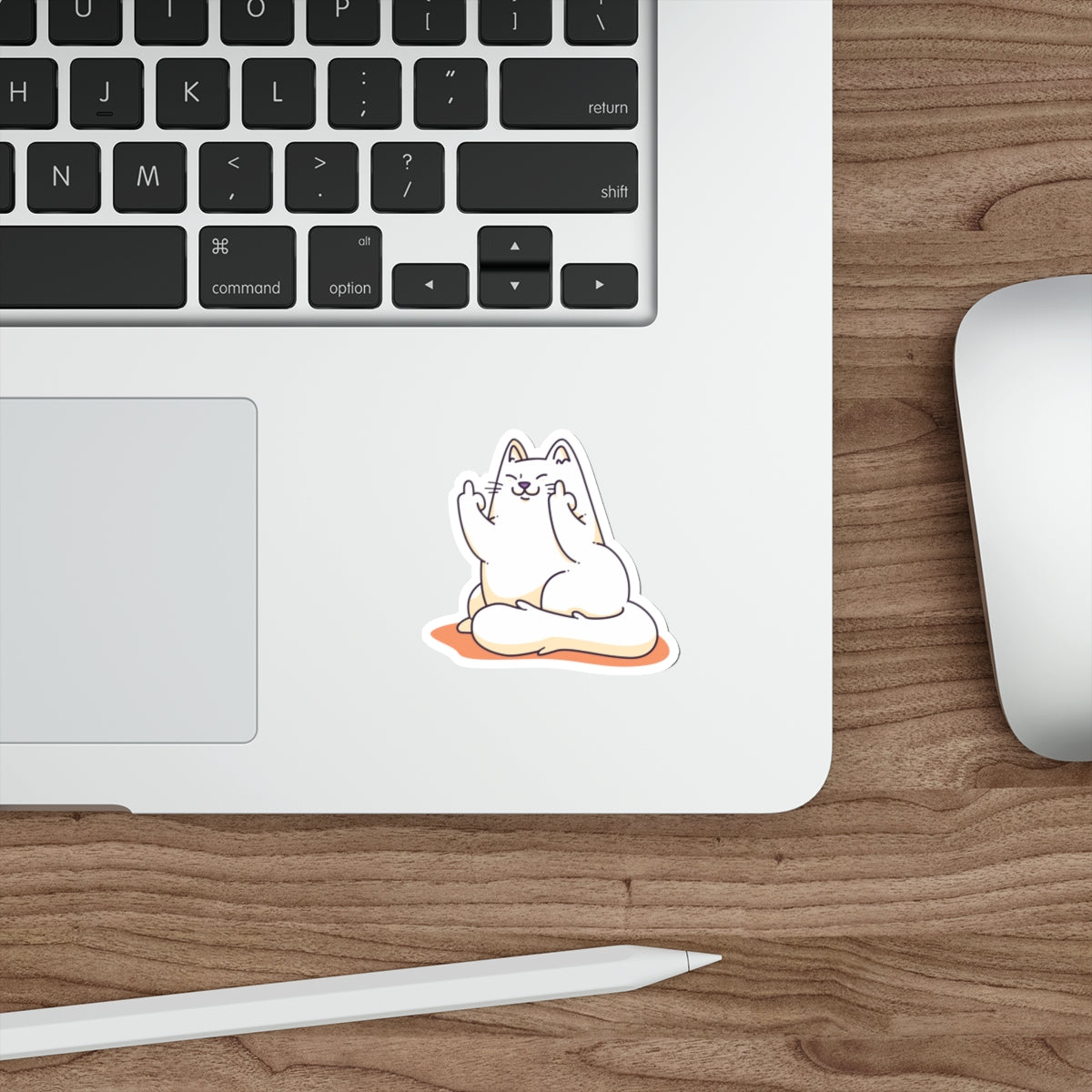 Middle Finger Cat  Die cut Sticker